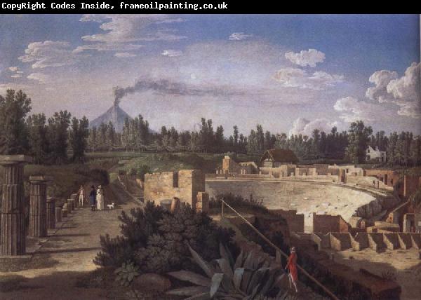Jakob Philipp Hackert View of the Ruins of the Antique Theatre of Pompei